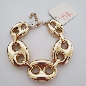 Camila Coelho Gold Tone Chain Link Bracelet